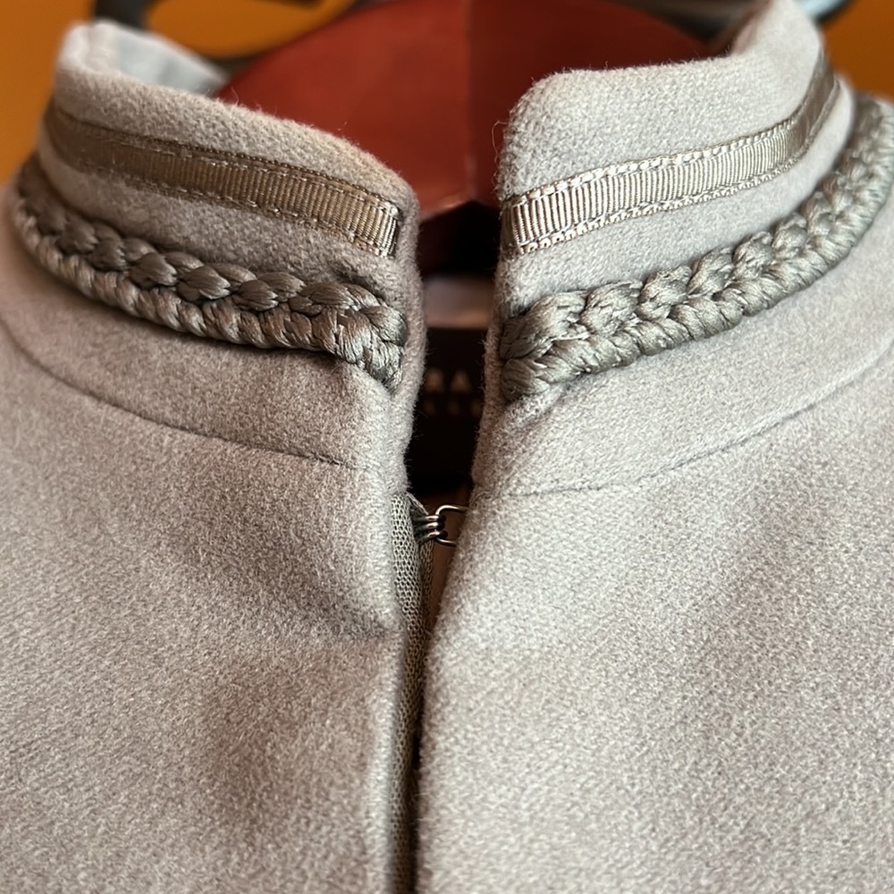ZARA Faux Suede Military Jacket - Picture 3 of 13